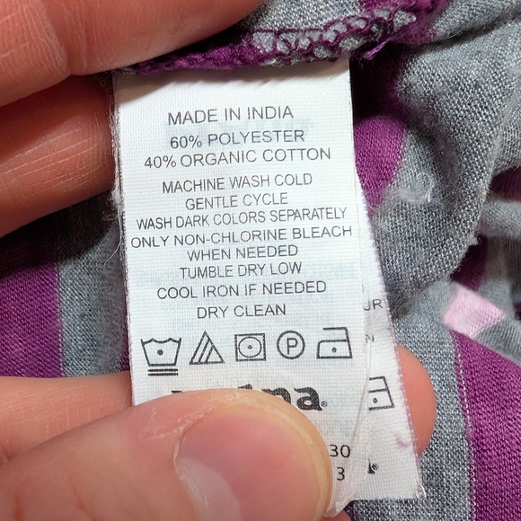 PrAna Adrienne Striped Purple Knit Tank Maxi Dress Women's XS - Picture 5 of 7